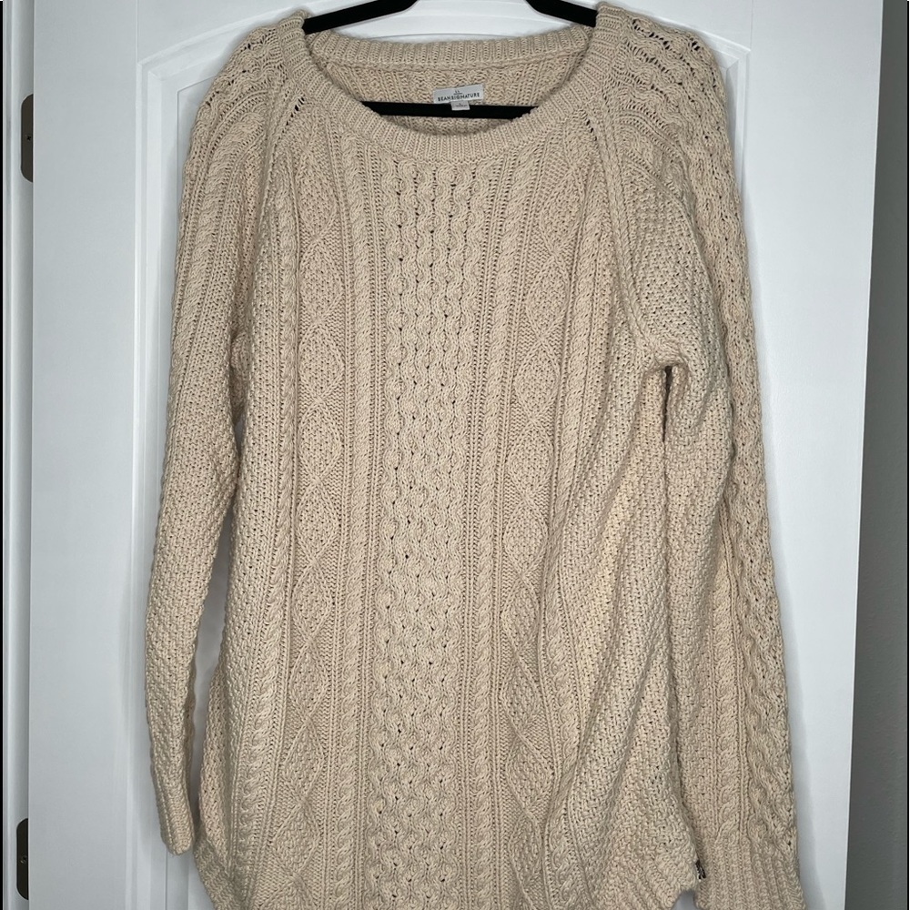 NEVER WORN LL Bean Signature Fisherman Sweater SZ L